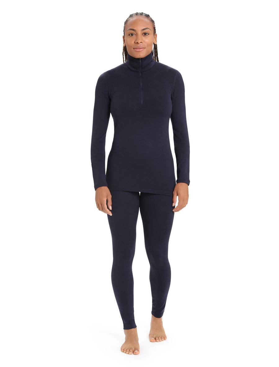 Base Layers Icebreaker Merino 260 Tech Thermal Leggings Femme Bleu Marine | FR 1924VRWD